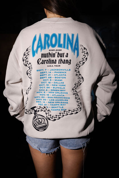 *Limited Edition* Glory Days Apparel - Nuthin' But A Carolina Thang Tour Relaxed Fit Sweatshirt