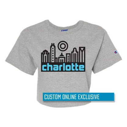 *Custom Online Exclusive* Glory Days Apparel - Charlotte Skyline Champion Women's Jersey Crop T-Shirt