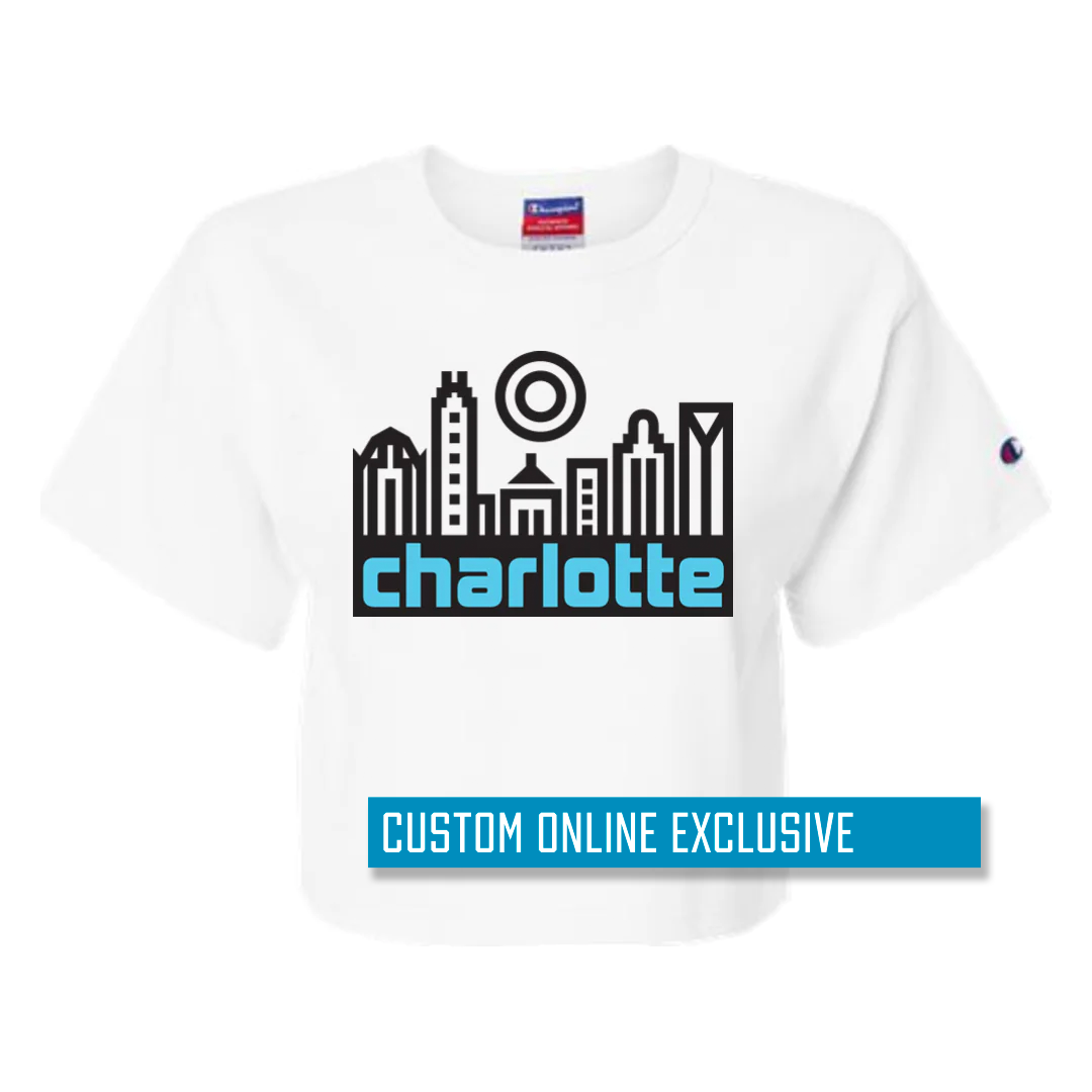 *Custom Online Exclusive* Glory Days Apparel - Charlotte Skyline Champion Women's Jersey Crop T-Shirt