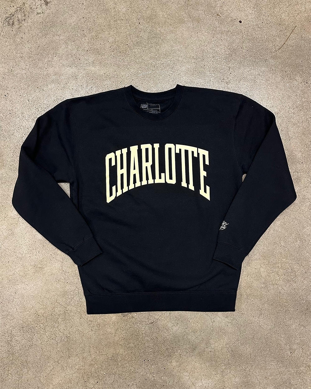 Glory Days Apparel - Charlotte Big Block Black Sweatshirt
