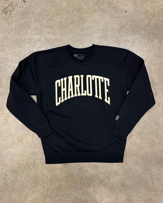 Glory Days Apparel - Charlotte Big Block Black Sweatshirt