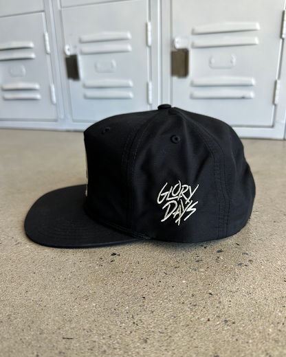 Glory Days Apparel - Golf Skull Black/Black Rope Hat