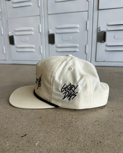 Glory Days Apparel - Dollar$ Ivory/Black Rope Hat