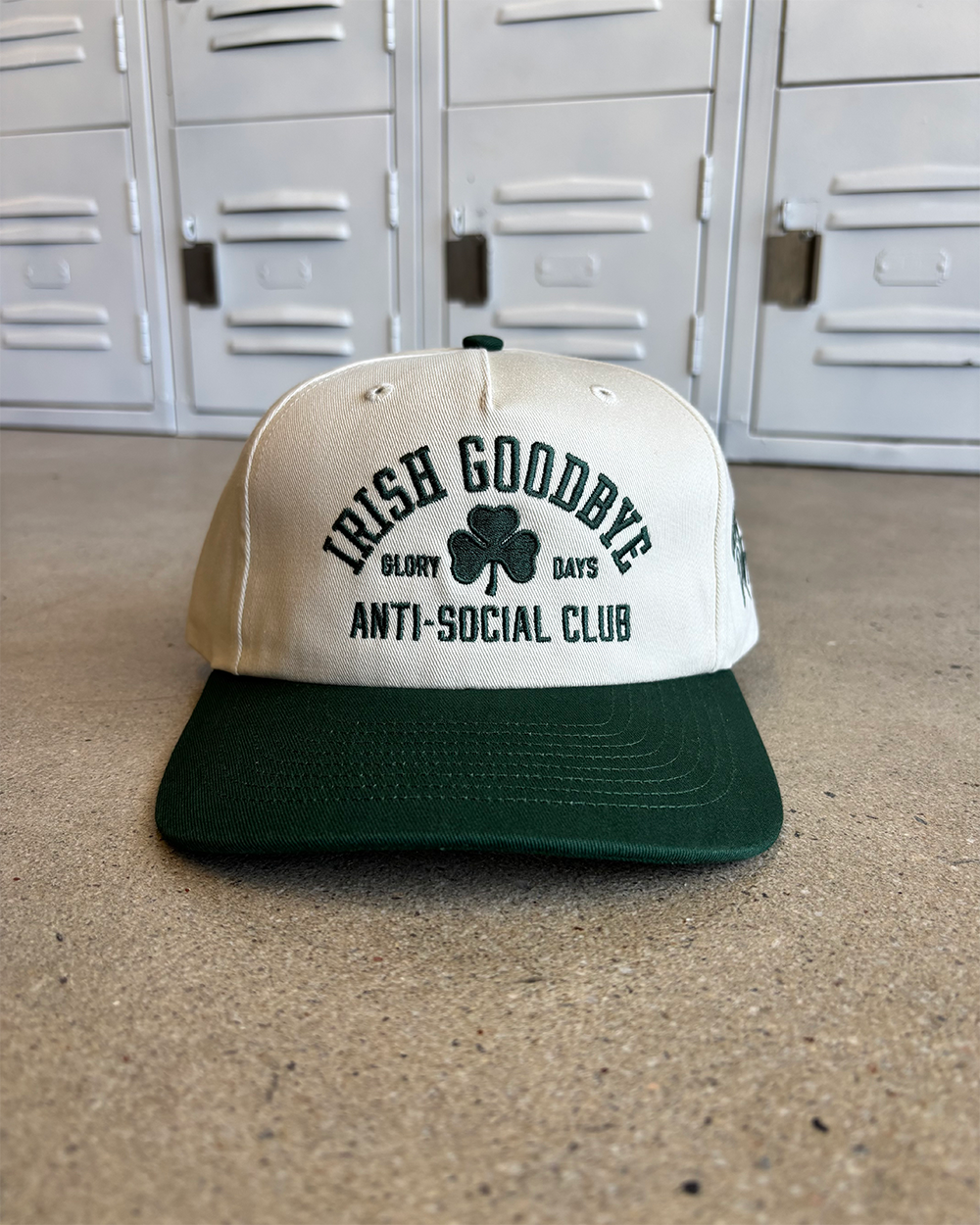 Glory Days Apparel - Irish Goodbye Natural/Evergreen Hat