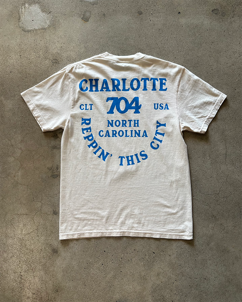 Glory Days Apparel -  Reppin' This City Off-White/Blue T-Shirt