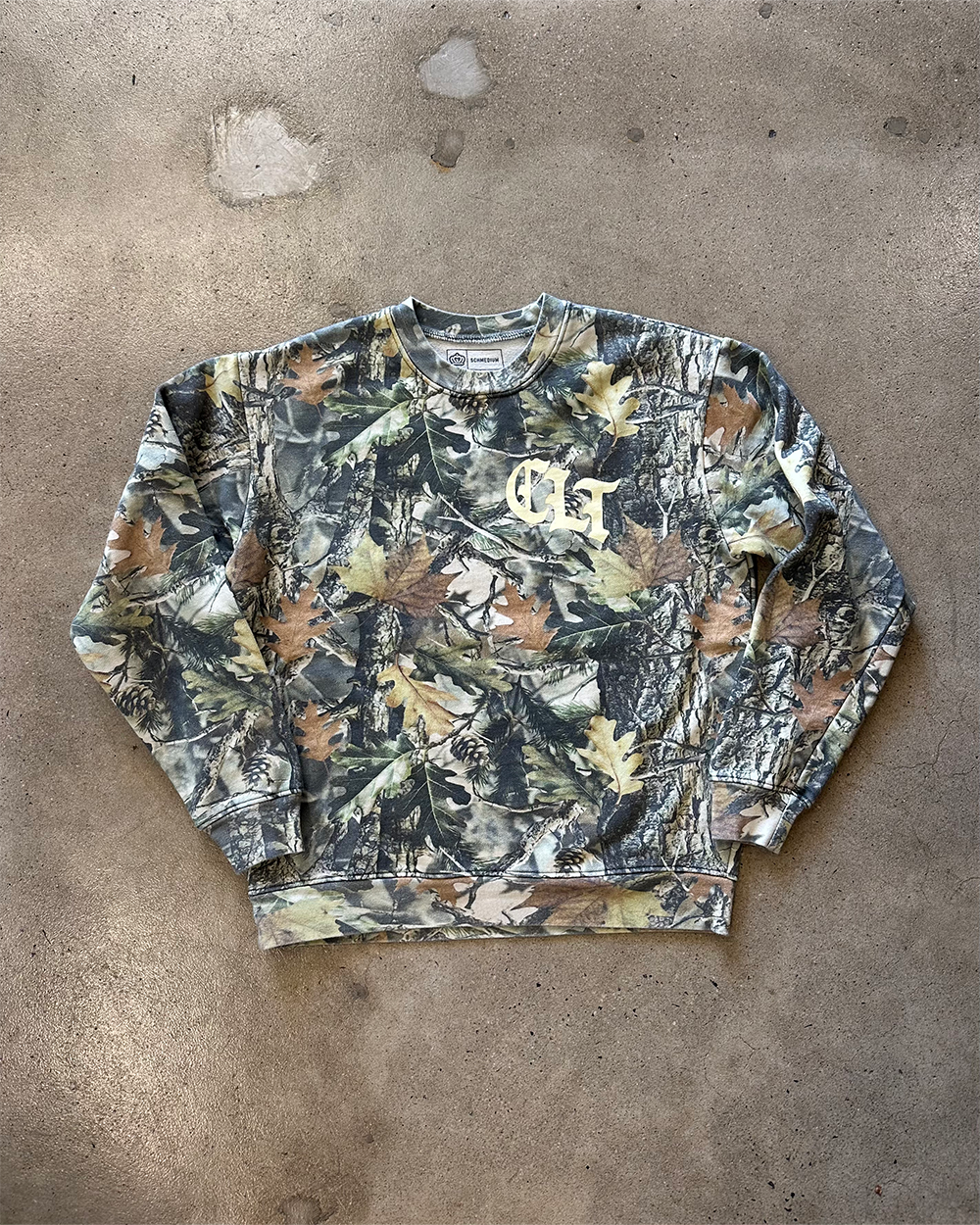 Glory Days Apparel - Reppin' This City Faded Camo Crewneck