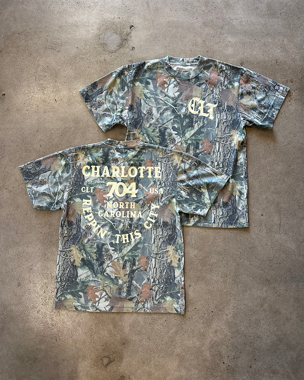 Glory Days Apparel -  Reppin' This City Faded Camo T-Shirt